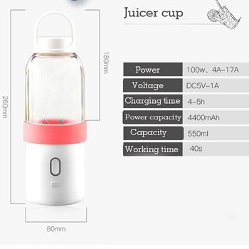 單人果汁機(500ml以上)-USB充電式隨身果汁機-杯身PC塑料材質-手提設計_5